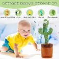 Rechargeable Dancing and Singing Cactus Toy with Recording Lighting Repeats What You Say Fun Toy Gifts for Boys and Girls. 