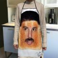 Freddie Mercury Apron Dinner Party Cooking Apron Adult Baking Accessories Waterproof Fabric Printed Cleaning Tools 1014. 