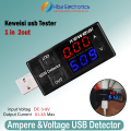USB Tester Dual USB Ampere Voltage Time & mAh Charger Detector Double USB for Output 3-9V 0.1-3A USB Tester. 