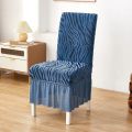 Zebra Chair Covers Frill/Fitted Style for Dinning/Office - Pack of 1,2,4,6,8,12) All Colors are Available. 