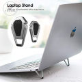 Vocoal Laptop Stand Adjustable Cooling Bracket Metal Foldable Laptop Holder Shield Shape Laptop Stand Heat Dissipation Holder Mini Portable Tilting iPad Notebook Holder Non-slip Laptop Stand. 