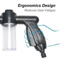 Garden Hose Foam Nozzle, 8 Mode Adjustable Foam Sprayer, Car Washer, Water Soap Dispenser, High Pressure Hose Spray Nozzle, Plant Watering, Car Wash, Black. 