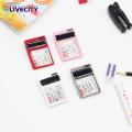 Small Chic Miniature Decoration for Dollhouse Scenes Mini Dollhouse Calculator Realistic Pocket Calculator for Kids Exquisite Craftsmanship Miniature Decorations Ideal for Southeast Asian Buyers. 