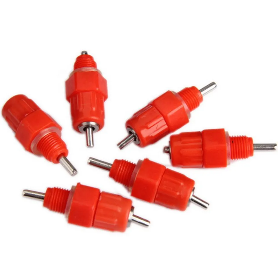 10 Pack Poultry Water Drinking Nipples - Screw-In Auto Drinker For Chicken, Duck, Hen Coop