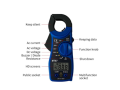 MT87 Electronic CLAMP Meter: Digital Multimeter for AC Voltage, Current Testing, Volt, Ampere, Ohm Measurement | Voltage Meter. 