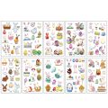 Fun Easter Fake Tattoo Child Sticker Easter Bunny Cartoon Tattoo Temporary Body Sticker Body Face Tattoo Decor for Party Arm Waterproof Body Stickers DIY Art Sticker. 