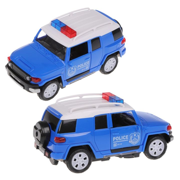 Police Stunt Car Cool Light Bilateral Door Opening Car With Light & Sound Toy for Children
