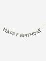 TOOT SWEET! Happy Birthday Golden / Silver Glitter Garland Banner for Birthday Celebration & Decoration (13 Letters),-(K.S.). 