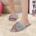 Ladies Slip On Sliders Faux Fur Slipper. 