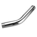 G1/2 inch 15cm Wall Mounted Stainless Steel Shower Head Extension Angled Shower Arm Extra Pipe. 