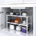 Under Sink Storage Shelf Organizer Kitchen Cabinet Expandable Size - 50 to 70cm. 