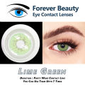 Lime Green COSMETIC COLORED CONTACT LENSES Eye Contact Lenses Forever Beauty / Disposable Lenses / Lense, Eye Lense / Color Lense / Eye Lenses For Girls Women Men. 