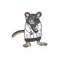 Harong Lab Rat Brooch Cute Fashion Scientific Enamel Pin Hat Backpack Lapel Badge for Chemistry Biology Student Jewelry Gift. 