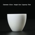 Creative Kung Fu Kung Fu Teacup Mutton Fat Jade White Porcelain Water Bowl Household Ceramic Master Cup. 