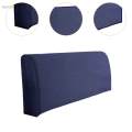 Bed Headboard Cover Removable Bed Backrest Cover Solid Color Dustproof Soft Headboard Protector Blue. 