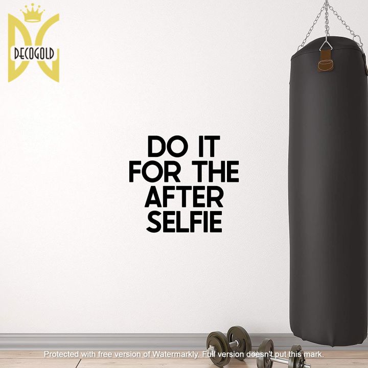 DecoGold-size: 2 X 2 feet-do it for selfie Self Adhesive Wall Sticker Vinyl Decal for Decoration Interior Office Shops room Boys Girls Students Business Kids room game Gift, Gym, Home, Car, Gym, School, sports club - Black color
