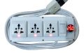 Extension Board with Voltage Display 10 Ft Long Cable and Without Cable 3 pin Universal Sockets. 
