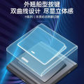 Junlang switch socket panel genuine JUNON official flagship H series gray 86 type matte gray dark package. 