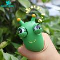 Green Home Eye-Popping Toy TPR Eye-Popping Vegetable Worm Doll Decompression Toy. 