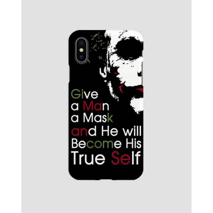 iPhone X Joker Quotes Hard Back Cover Printed Design-138