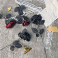 Artificial Gothic Black Rose Delicate Silk cloth Artificial Flowers Black color Decorative Valentine Roses for Home decoration. 