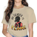 My Gender Is Flame Feminine Shirts Team Fortress 2 Shooter Game T-shirt Goth Vintage Female Clothing. 