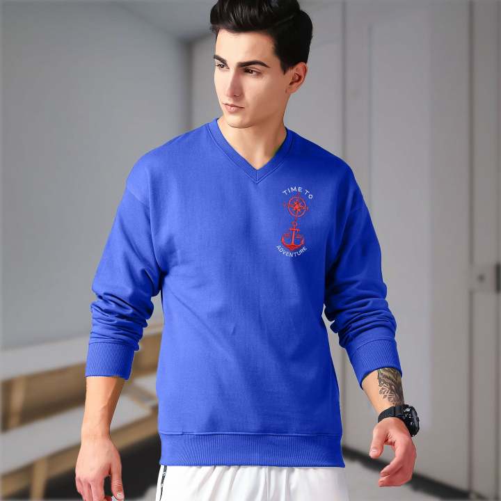 ELO Polo Republica Men s Time To Adventure Embroidered V Neck Sweat Shirt For Men Daraz.pk