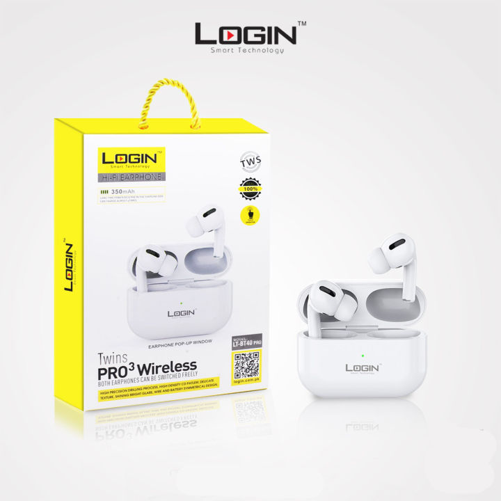 LOGIN Wireless Charging Airpods (LTWB5) Earbuds Gaming,Noise Reduction