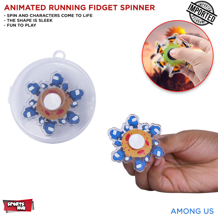 Among Us Dynamic Fidget Spinner, Stress Relief Anxiety Toy Animated Top Fidget Spinner Gyro Running Fidget Spinner for Kids & Adults Available in Multi Characters Pikachu Among Us Naruto Sasuke Jiraiya Astronaut Perfect Gift For Your Baby Boy & Girl
