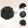 Buns Hair Pieces Synthetic Hair Bun Extension Hair Chignon Tress Claw In Pony Tail Bun Nine Flowers Bride Fiber Hair. 
