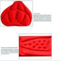 3D Gel MTB Fahrrad Sattelbezug Sattelpolster Sitzauflage Sattel Kissen Decke - red. 