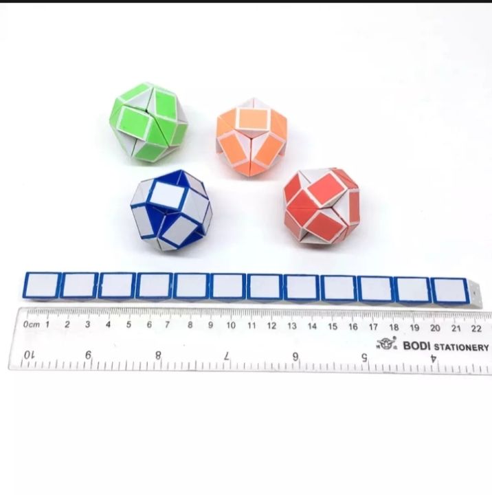 Pack Of 4 Snake Cube Puzzle Toys Set Twist Fidget Gift For Kids Child Boy Girl Brain Teaser Game, Mini Magic Cubes For Party Favors School Supplies Birthday