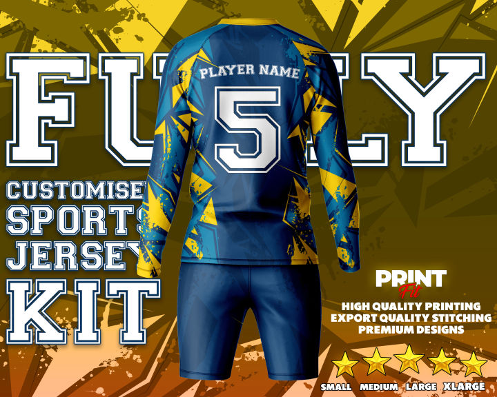 Customize%20Sports%20Jersey%20Kit%20With%20Full%20Sleeve%20Tee%20&%20Short%20-%20Image%205