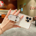 FELMYST Plating Panda Case For Vivo Y11 2019 Luxury Cute Bear Brand Gold Plated Holder Mobile Phone Casing Square Ring Fold Stand Girl Boy Gift Soft shockproof Cover Cases. 