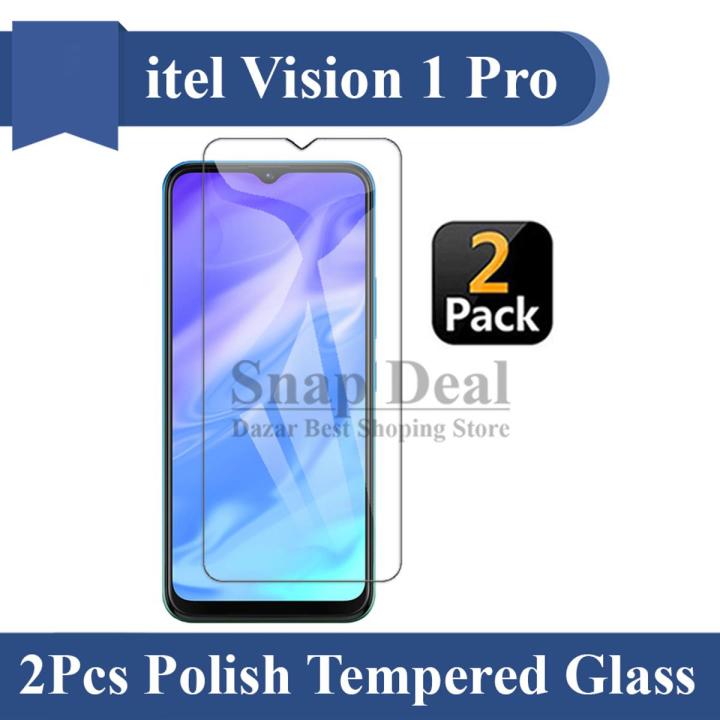 2Pcs itel Vision Pro Tempered Glass Screen Protector Premium