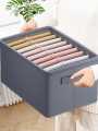 Washable Wardrobe Clothes Organizer, Jeans Compartment Storage Box, Clothes Drawer Mesh Separation Box, Portable Foldable Closet. 