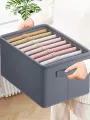 Washable Wardrobe Clothes Organizer, Jeans Compartment Storage Box, Clothes Drawer Mesh Separation Box, Portable Foldable Closet. 