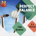 White Cricket Ball - Pack of 1 Genuine Leather Cricket Balls for Day or Night International Standard Cricket and Practice | Bat-Friendly Cricket Ball| 156g. 