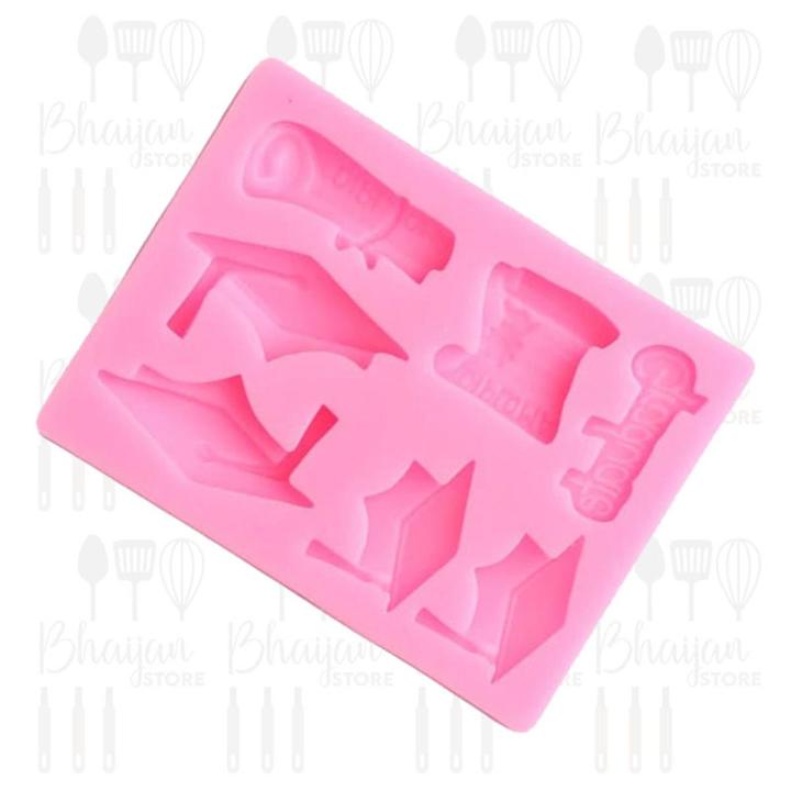 Graduation Theme Silicone Fondant Mould