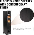 Klipsch Synergy Black Label F-200 Floorstanding Speaker Pair with Proprietary Horn Technology, Dual 6.5” High-Output Woofers, with Room-Filling Sound in Black. 