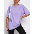Purple Plain T-shirt Premium Quality For Women Lavender. 