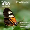 Memory Card ProGrade Digital SDXC UHS-II V60  (256GB), Gold, (Secure-Digital-Cards). 