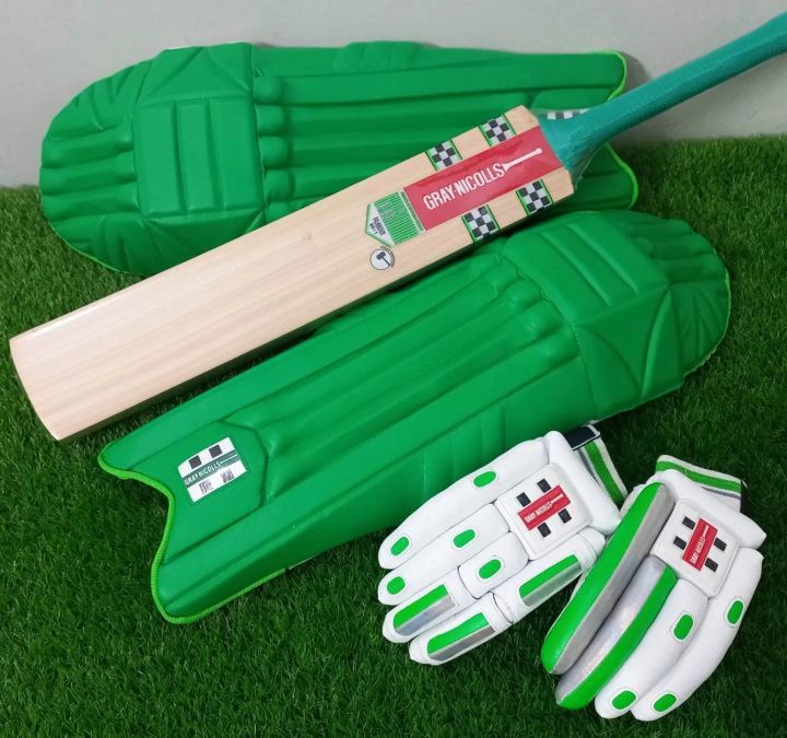 Pack of 3 - Complete Hard Ball Cricket Kit with Bat, Pads & Gloves - Best Quality Accessories at Affordable Price in Pakistan