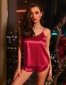 Silky Pajama Set for Women Cami Top and Shorts Silk PJ Set Nighties for Women Lingerie Sleepwear. 