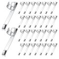 Metal Pencil Clips Slide on Pencil Pocket Clips Snap in, Pencil Holder Clip Metal Hangable Portable Pencil Clips, 60 Pcs. 