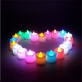 new amazing Small LED Candles, 7 Color Flameless Tea Light Candles, Operated Electric Candles, Pack of 6, White Base. 