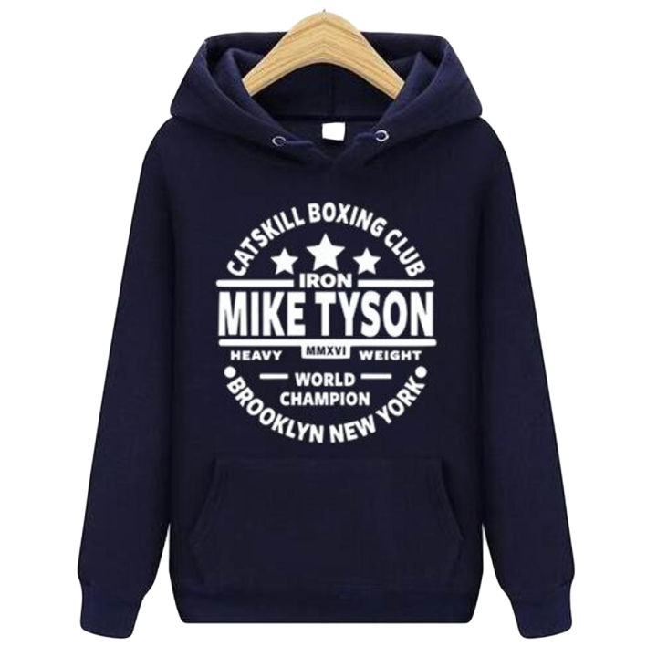 Mike tyson hooded pullover hoodie for men