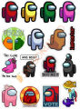 10 Pcs Among Us Game Stickers Pack Pack For Laptop, Desk , Notebooks Mobile Covers DIY Stickers - JangoMango Store. 