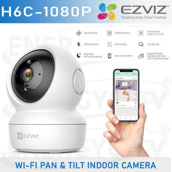 "EZVIZ 2K+ H6C Pro WiFi Camera by Hikvision C6N | Indoor Pan/Tilt 360° | 2MP Home Security IP Camera"