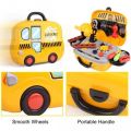 Deluxe Tool Set Construction And Car Shape Box For Kids. 